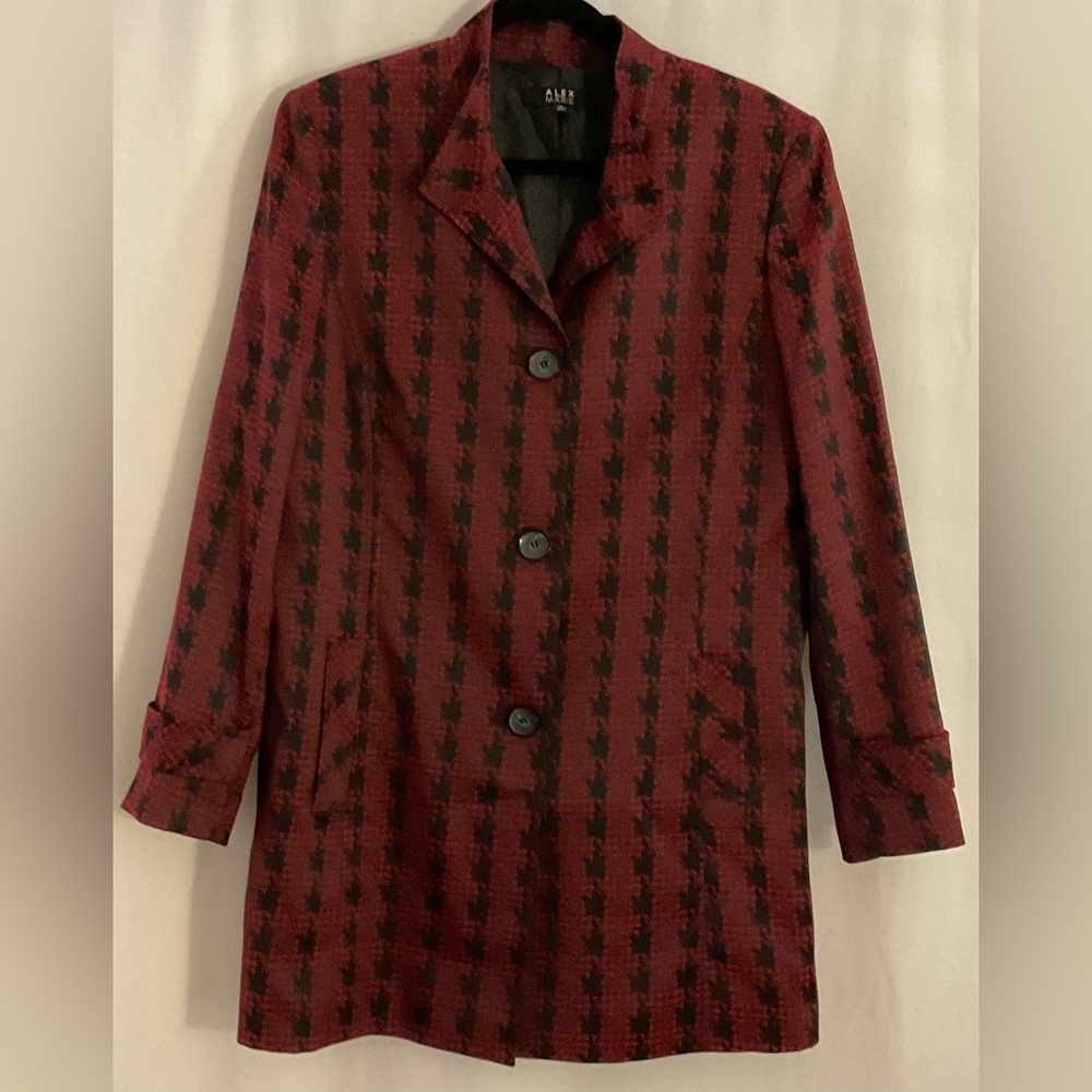 Alex Marie Black and red houndstooth jacket